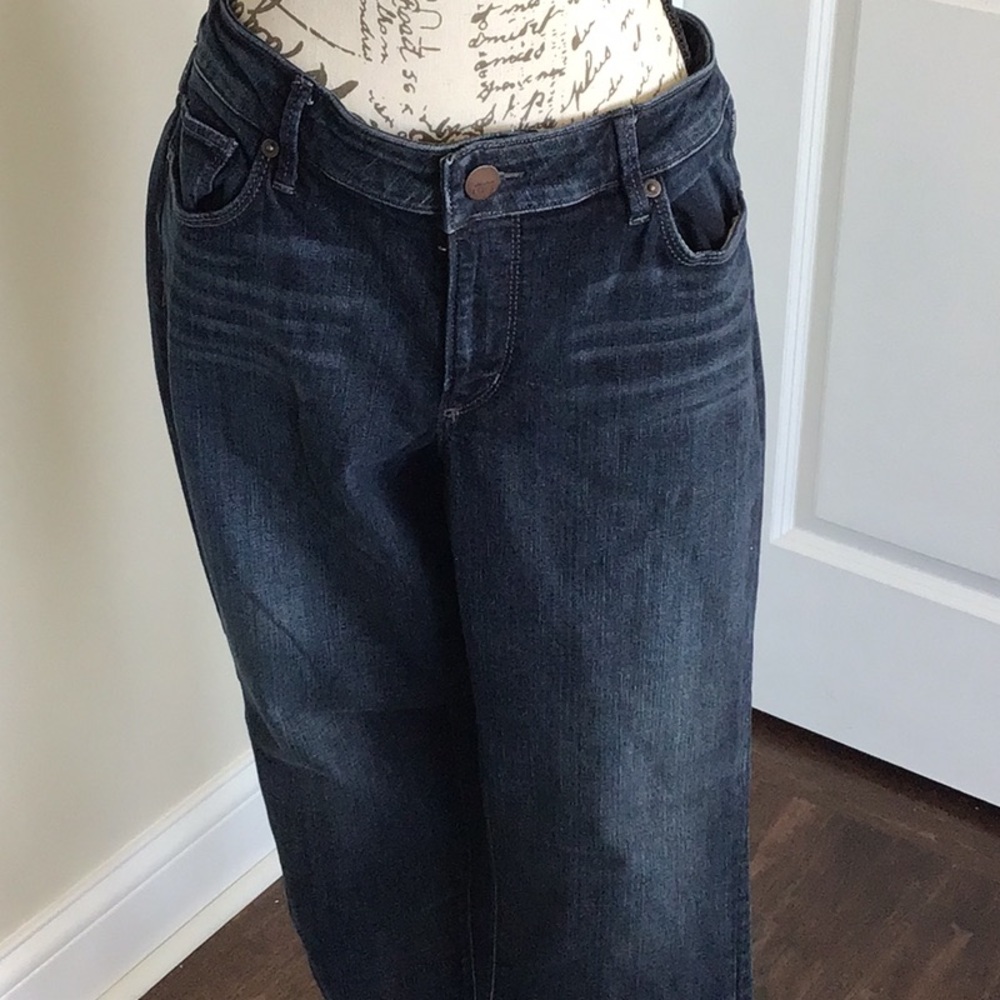 Loft Curvy skinny cropped ankle denim jeans Sz 10